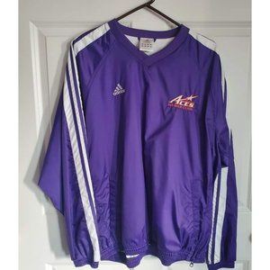 Adidas Pullover Size Medium Evansville Aces Basketball Purple/Org/White Windbrea